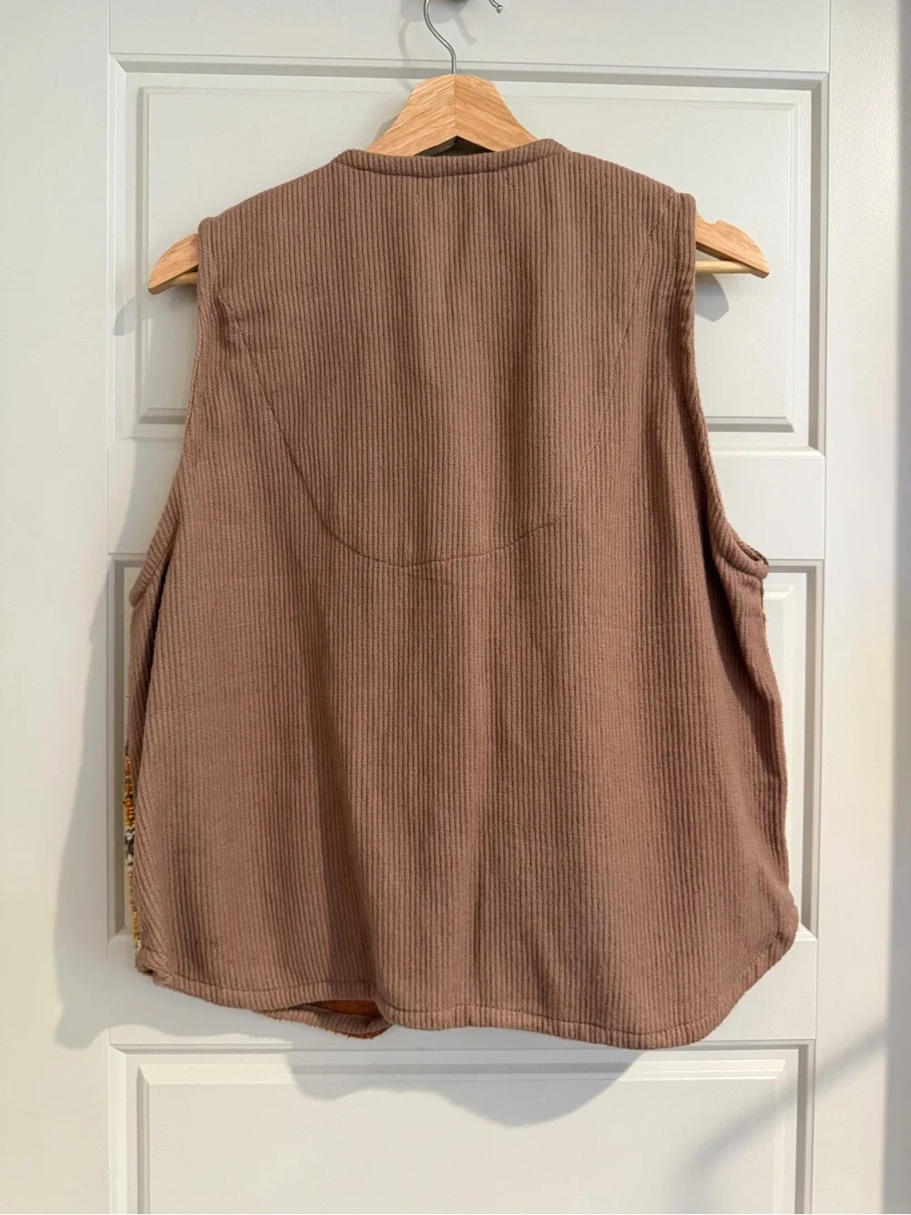TANGIBLES Vintage Striped Cotton‎ Button Vest in Earth Tones Medium
